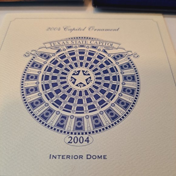 Texas State Capitol Interior Dome 2004 Christmas Holiday Ornament Collectible - Picture 4 of 12